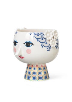 Eva Flowerpot on Base Blue