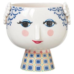 Eva Flowerpot on Base Blue