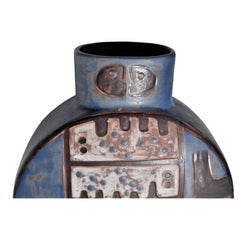 Sculpture de vase hibou Majolika Karlshrue d'Eva Fritz-Lindner, 1960