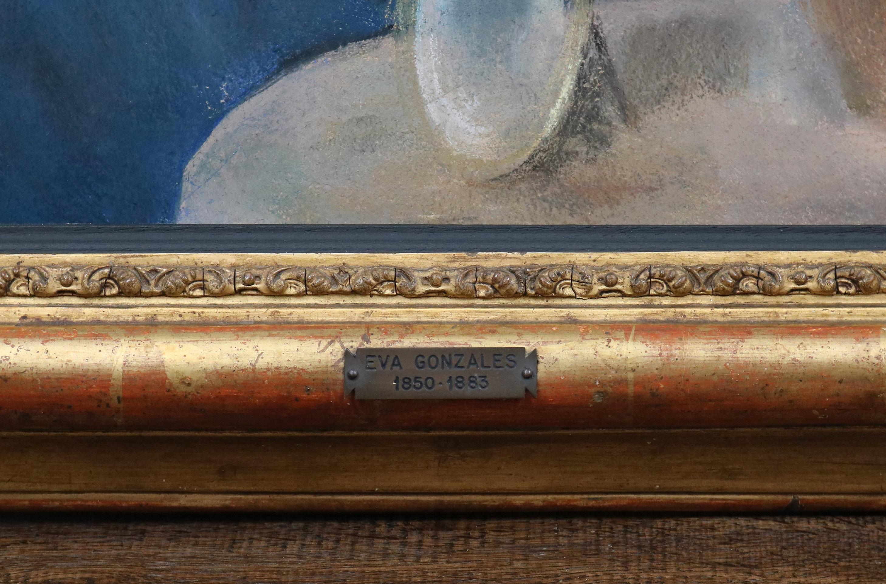La Liseuse - Portrait au pastel impressionniste du XIXe siècle d'une jeune femme en train de lire 6
