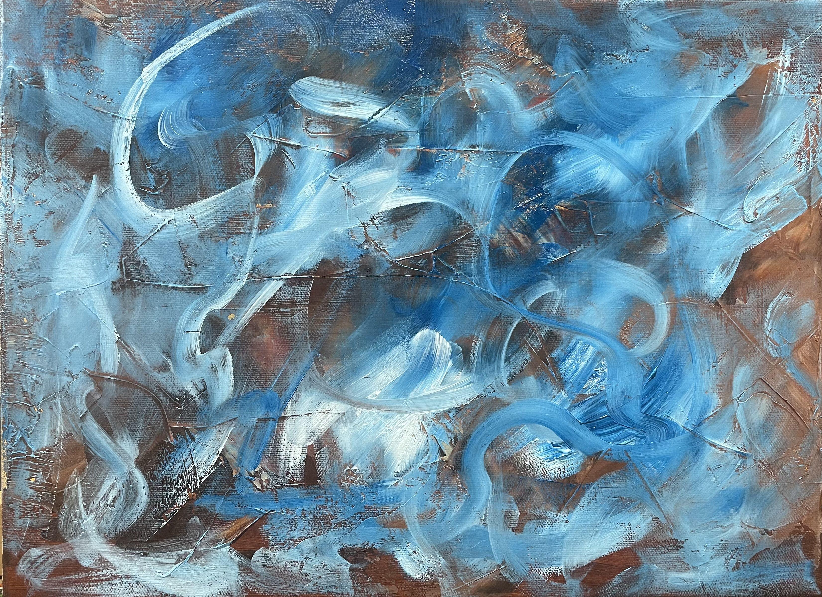 Abstract Painting di Eva Hoffmann - 13.2.2024, Pittura, Olio su tela
