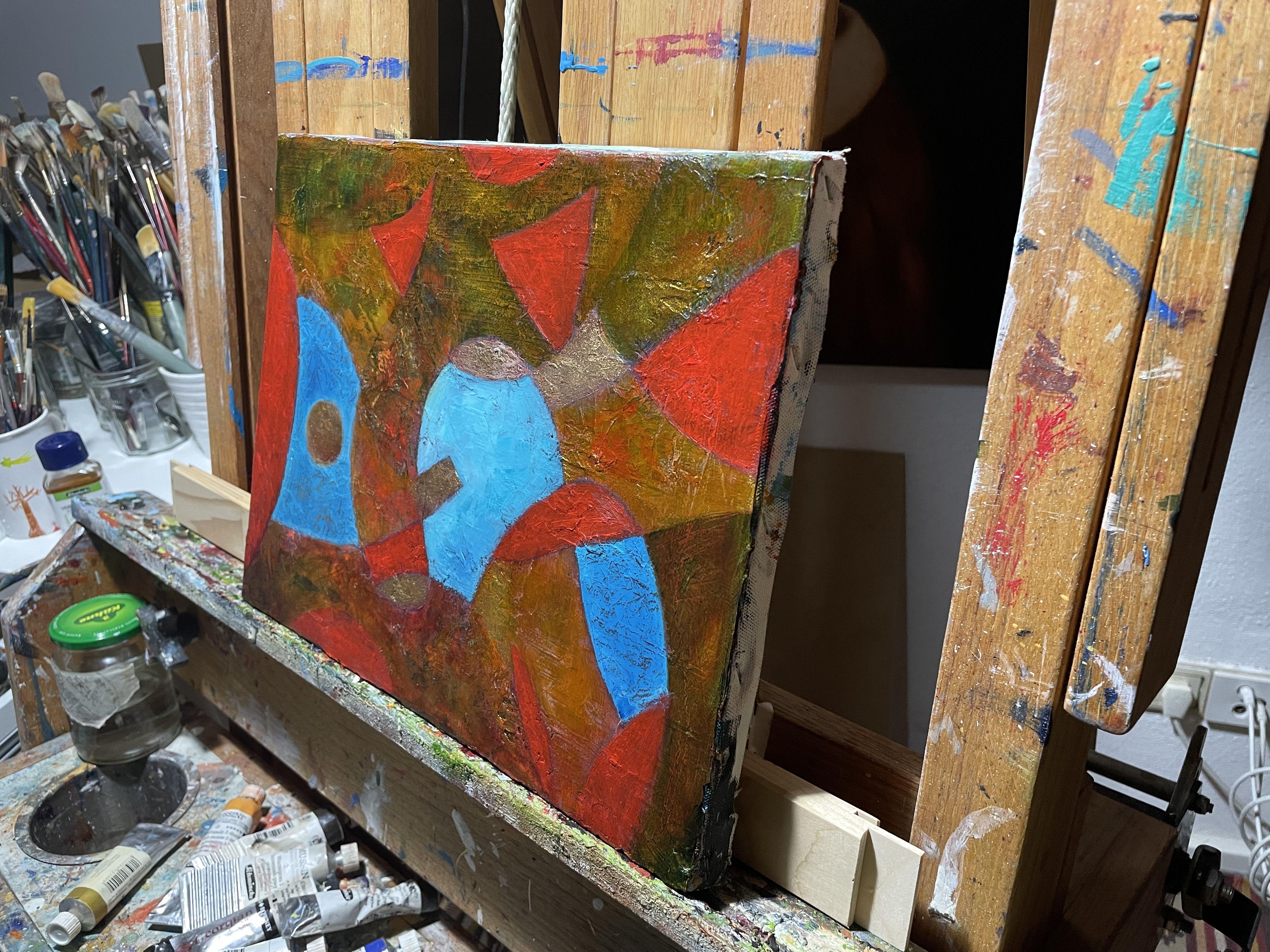 Astratto 16.24, Pittura, Olio su tela - Painting di Eva Hoffmann