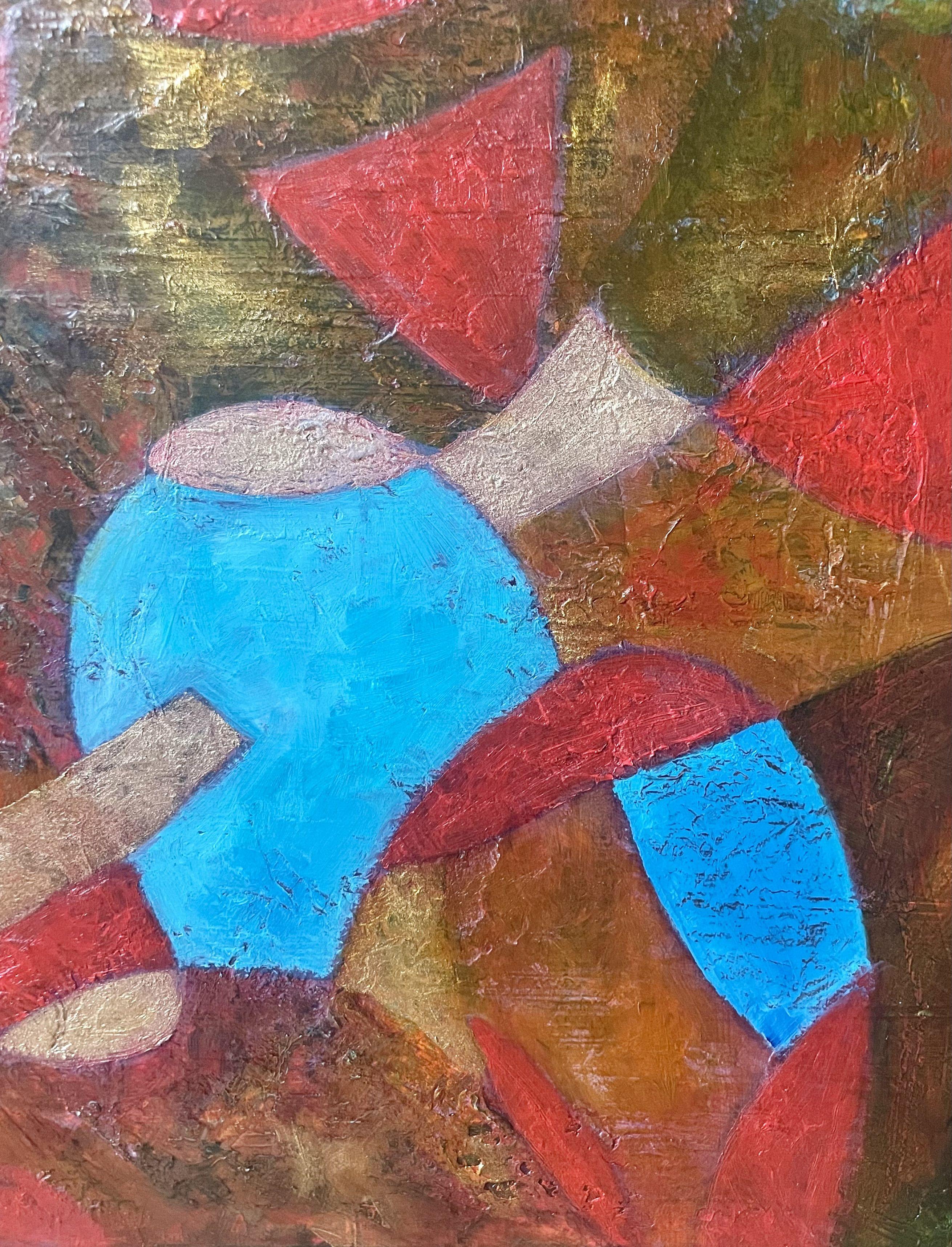   Nei miei lavori ho creato un mondo di astrazione con i colori a olio. Ho lasciato fluire con passione le emozioni per creare una composizione che irradia movimento e dinamismo. Le tonalità utilizzate trasmettono potenza e profondità, mentre la