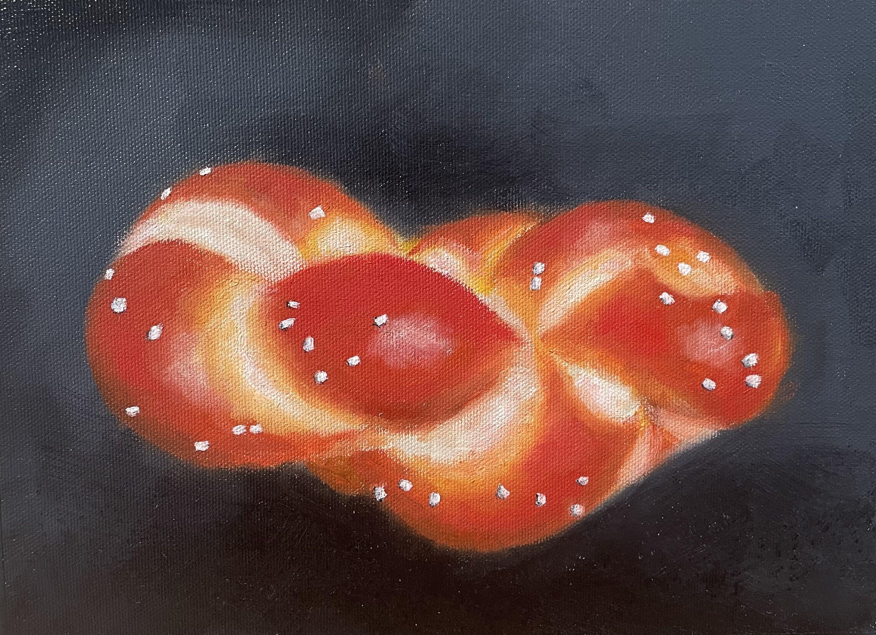 Brot, Gemälde, Öl auf Leinwand – Painting von Eva Hoffmann
