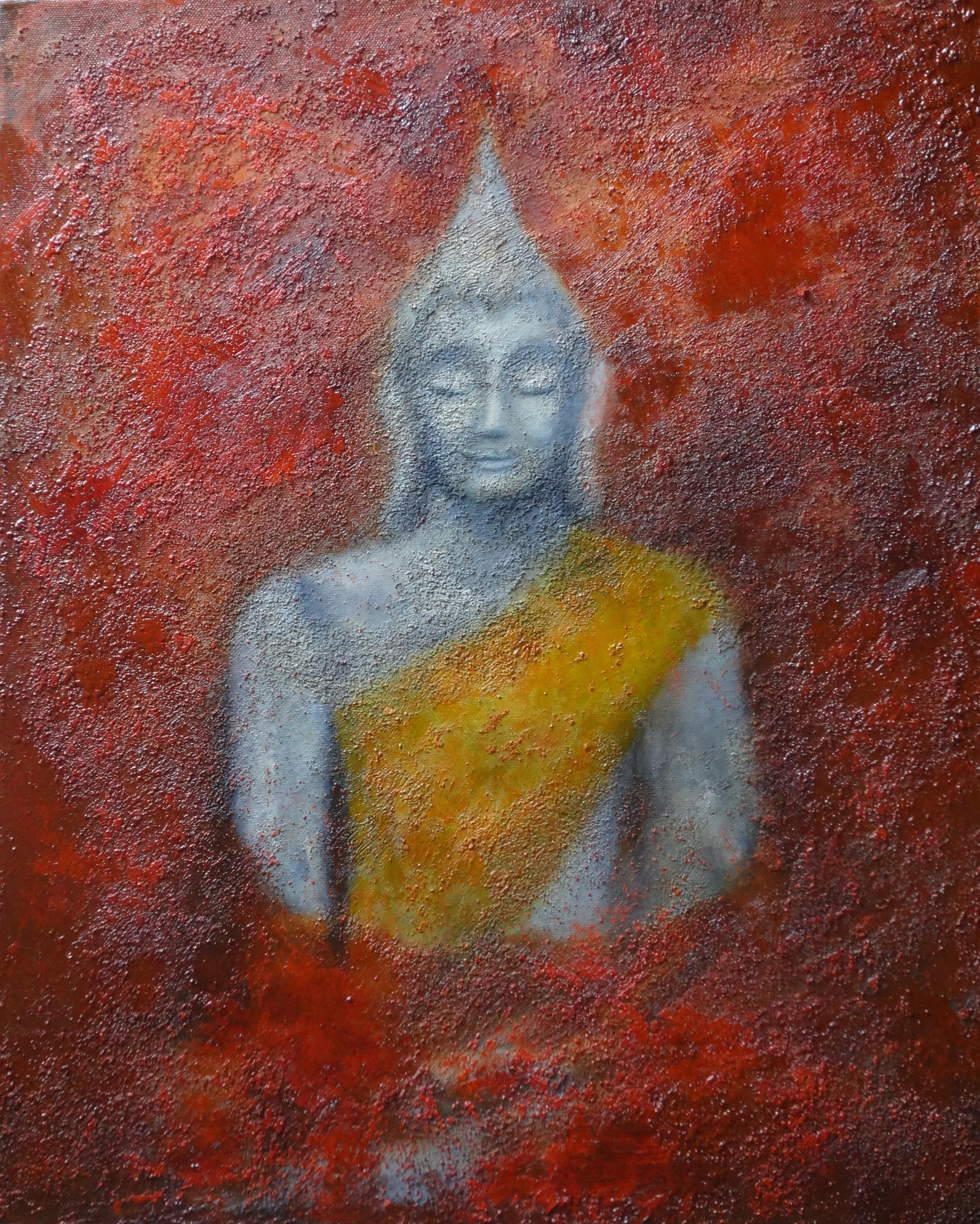 Buddha, Painting, Oil on Canvas