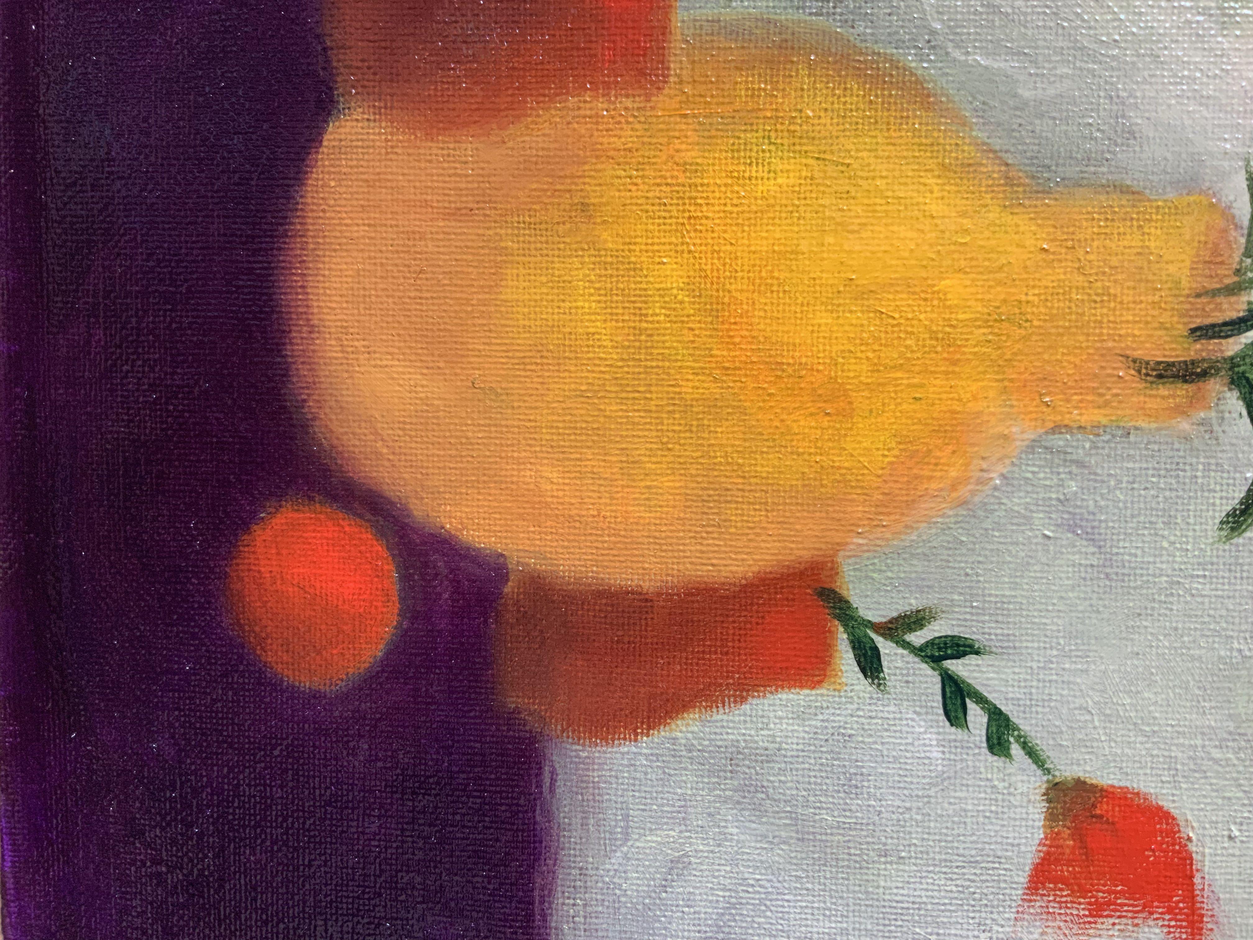 Blumen in Vase, Gemälde, Öl auf Leinwand (Impressionismus), Painting, von Eva Hoffmann