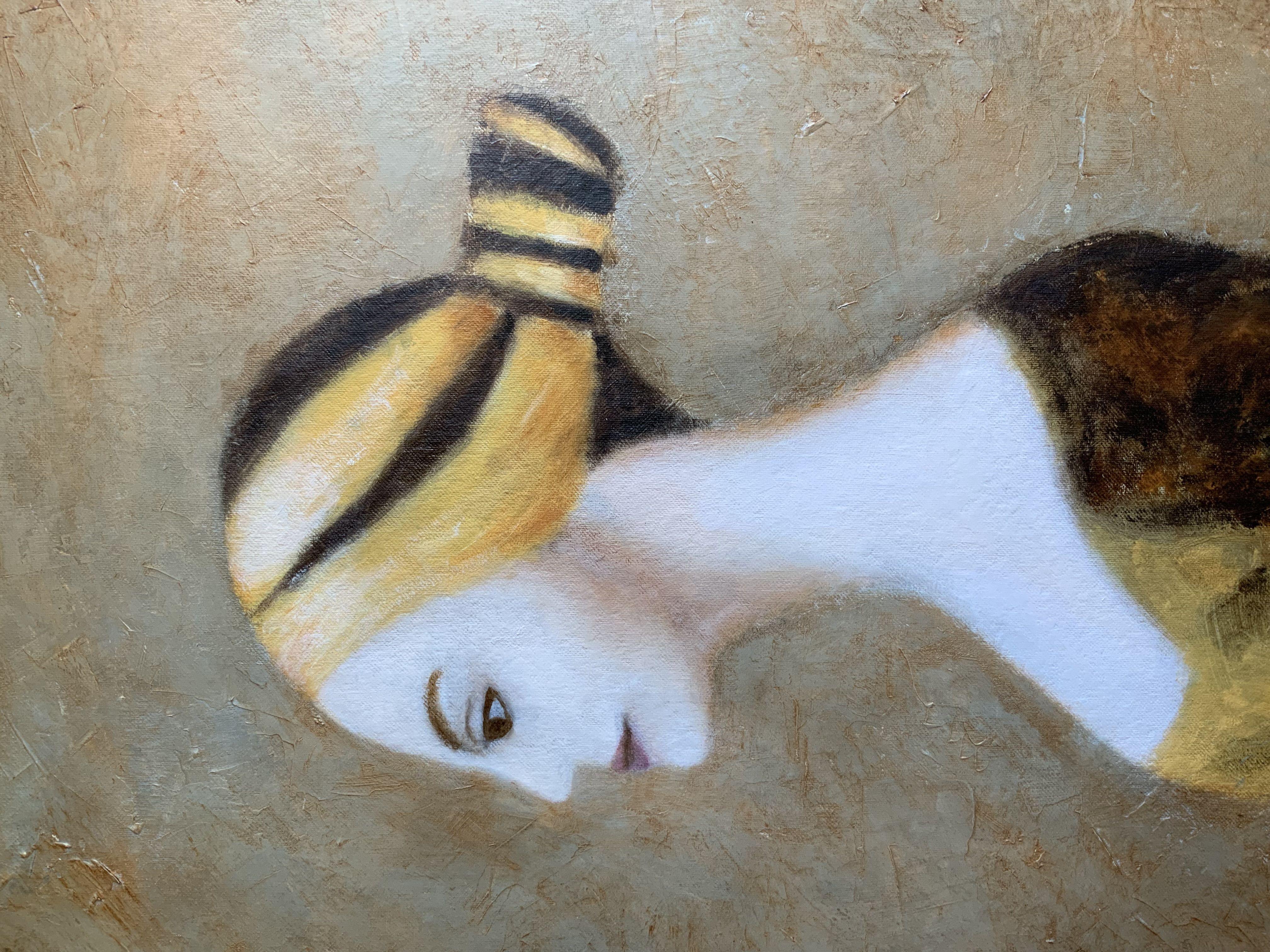 Pasado feliz, Pintura, Óleo sobre lienzo - Painting Impresionista de Eva Hoffmann