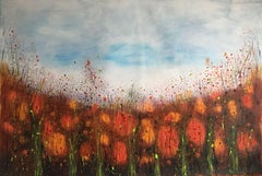 Impression de Fleurs, Peinture, Huile sur Toile