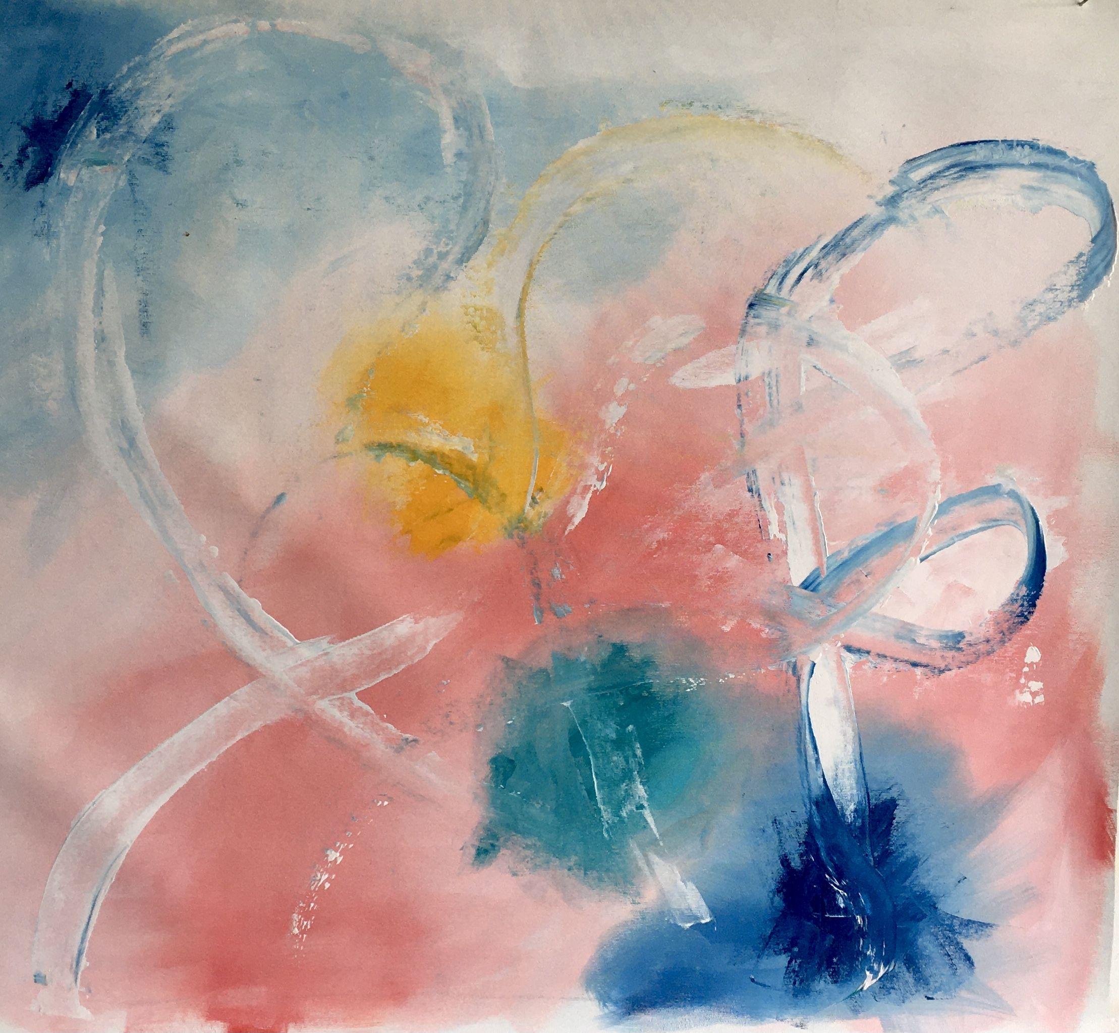 Eva Hoffmann Abstract Painting - Love, Painting, Oil on Canvas