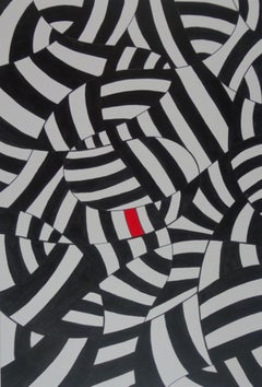 Op Art Nostalgy, Painting, Acrylic on Paper