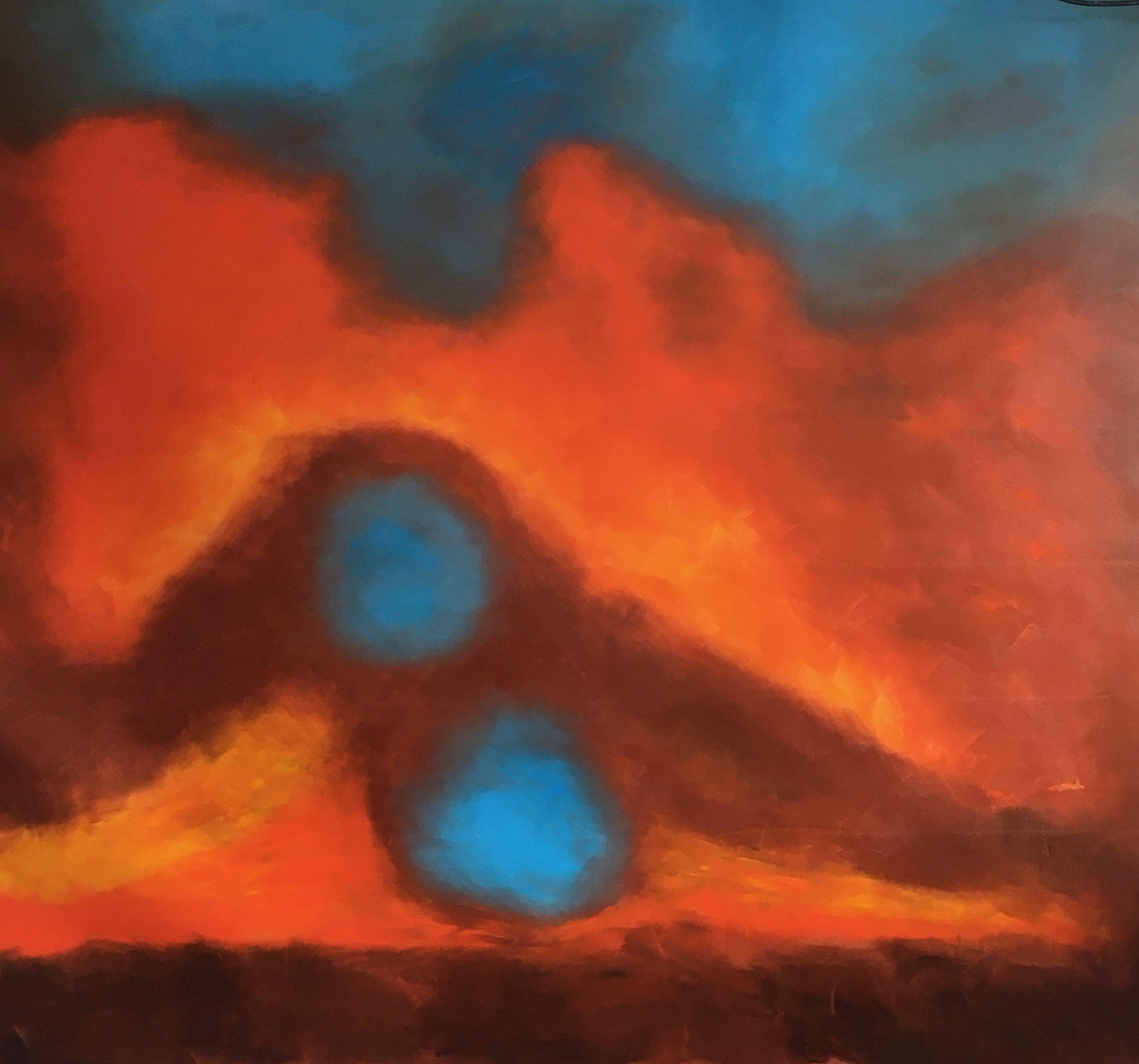 Eva Hoffmann Abstract Painting - Phoenix, Painting, Oil on Canvas
