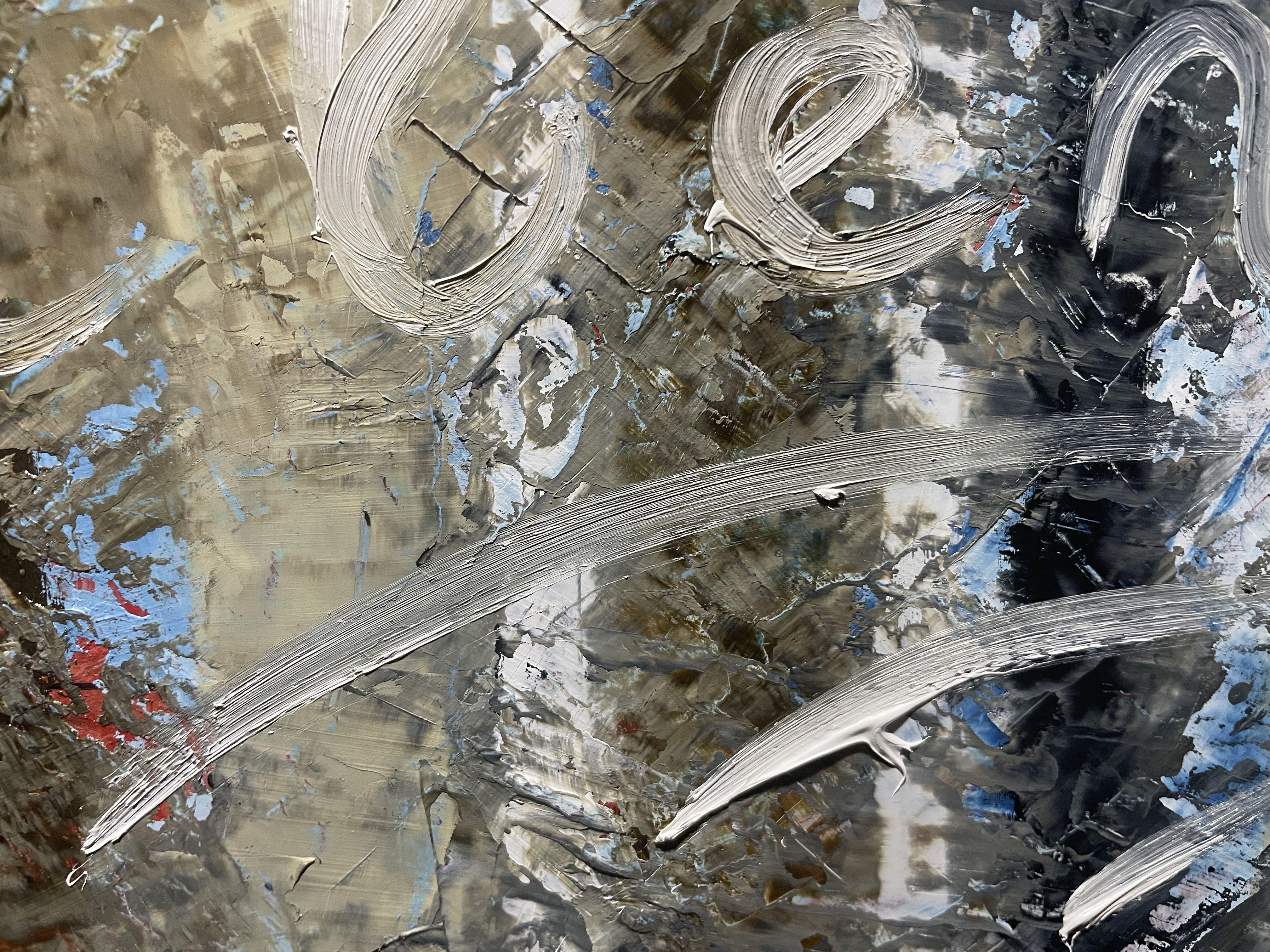 Silenzioso, Pittura, Olio su tela - Painting Astratto di Eva Hoffmann