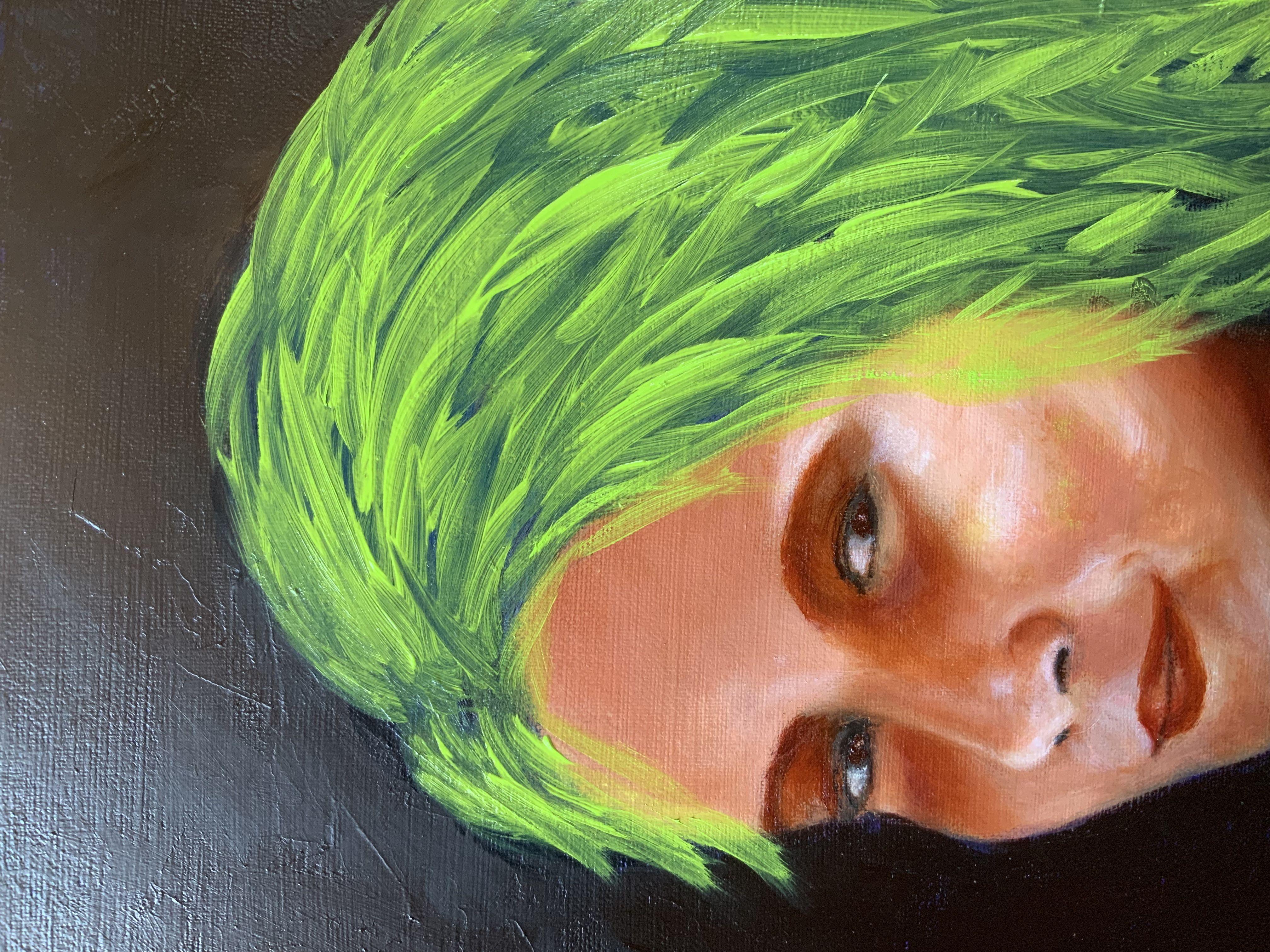 The new green style, Painting, Oil on Canvas For Sale 1