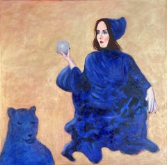 Waiting on Selene, goddess of the moon, Painting, Oil on Canvas