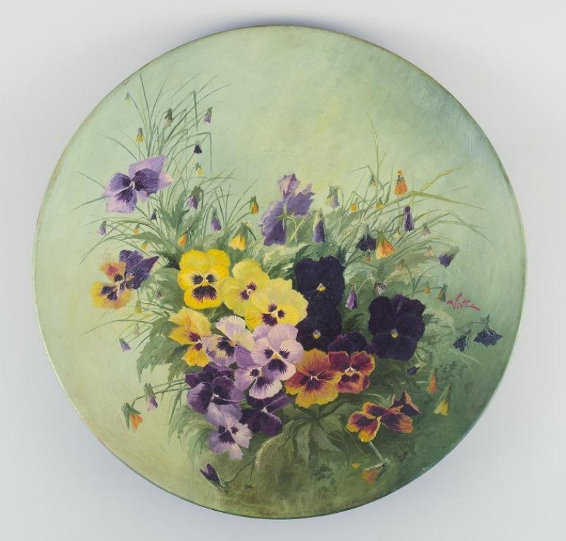 Eva Jancke-Björk für Rörstrand. Kolossale Wandtafel mit Blumenmotiv. (Schwedisch) im Angebot