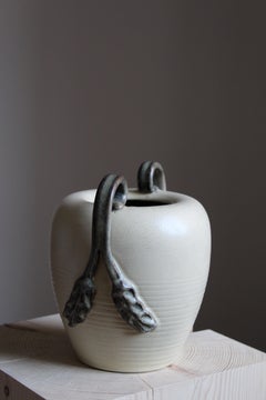 Eva Jancke Björk, Sizable Vase, Glazed Stoneware, for Bo Fajans, Sweden, 1940s