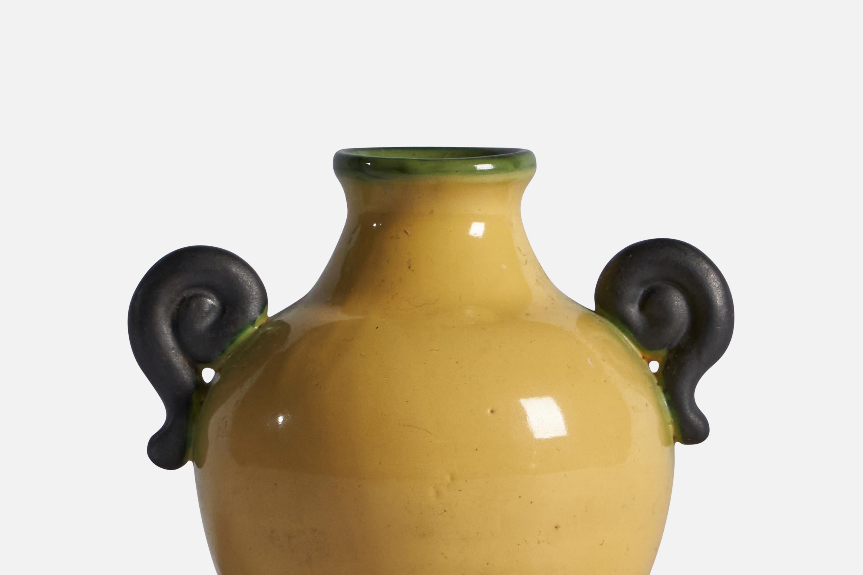 Swedish Eva Jancke-Björk, Small Vase, Earthenware, Sweden, 1940s For Sale