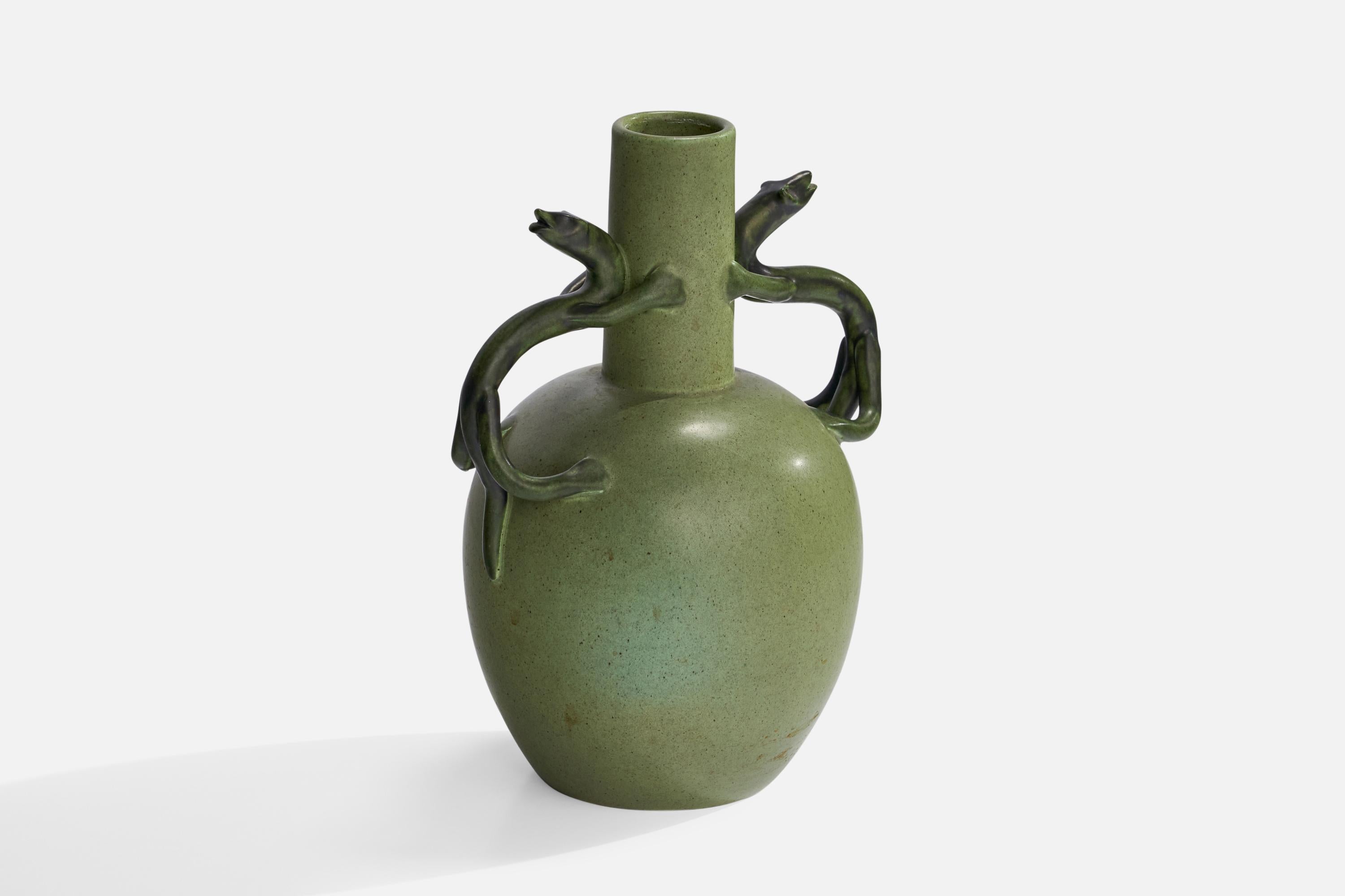 Scandinavian Modern Eva Jancke-Björk, Vase, Ceramic, Sweden, 1940s For Sale