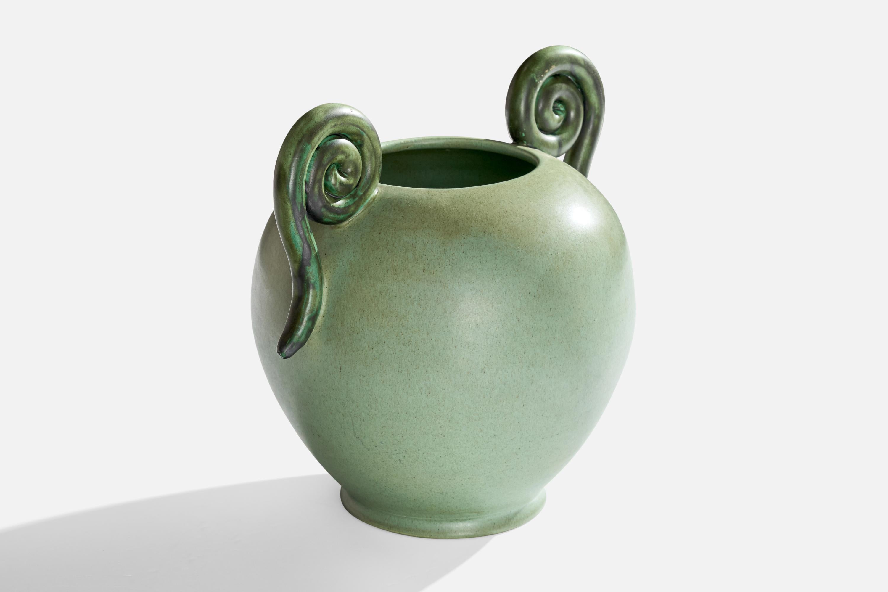 Scandinavian Modern Eva Jancke-Björk, Vase, Ceramic, Sweden, 1940s For Sale