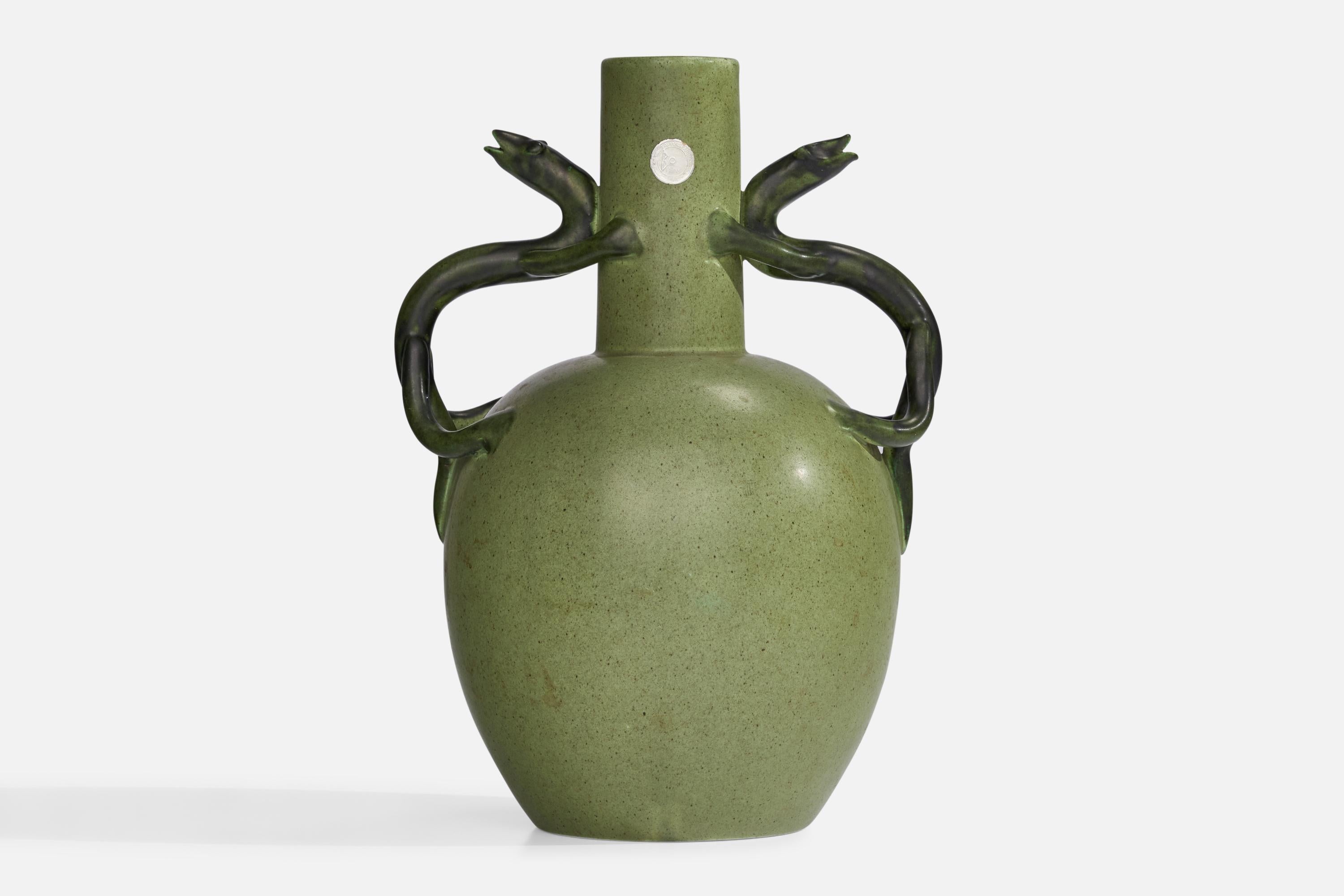 Swedish Eva Jancke-Björk, Vase, Ceramic, Sweden, 1940s For Sale