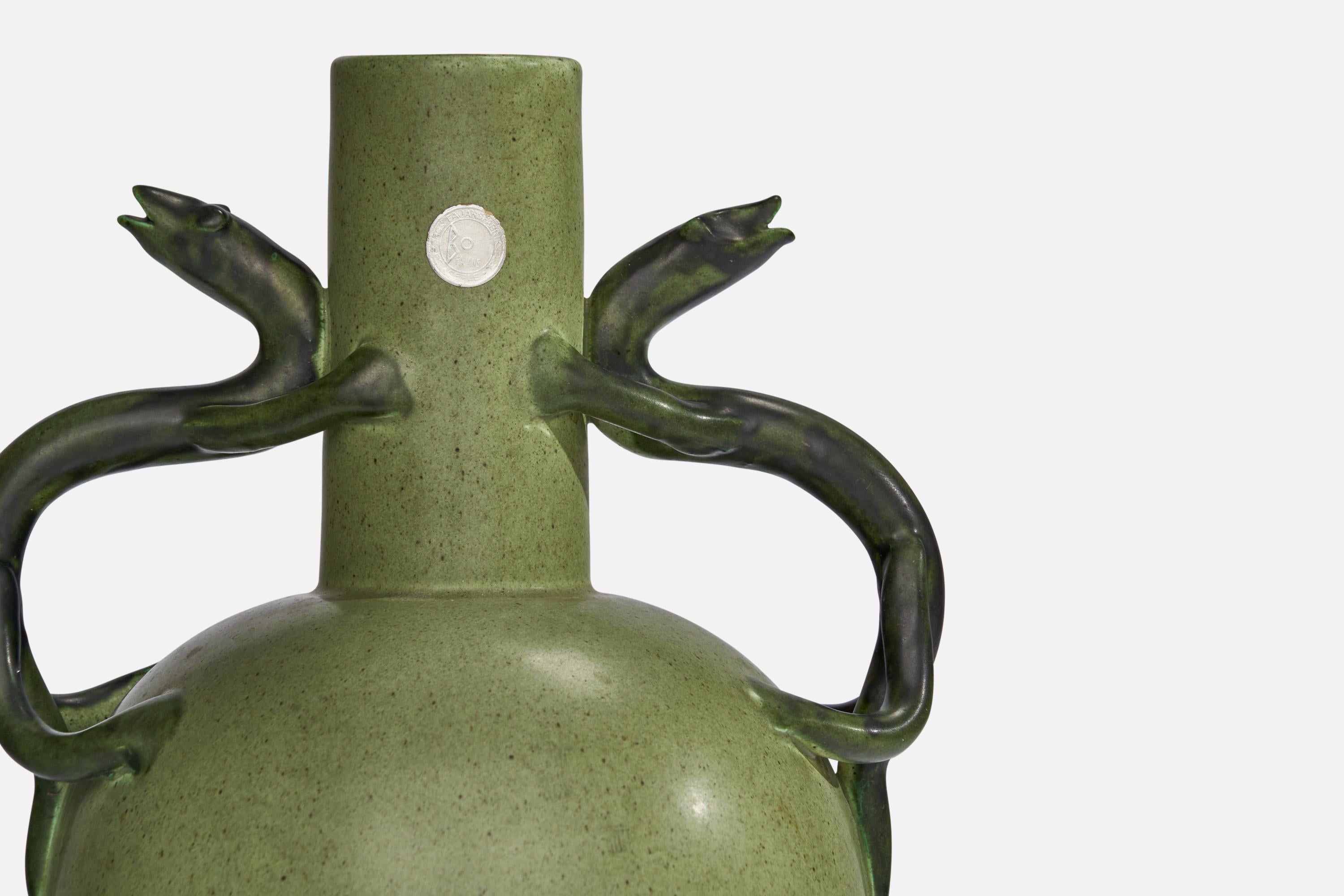 Mid-20th Century Eva Jancke-Björk, Vase, Ceramic, Sweden, 1940s For Sale