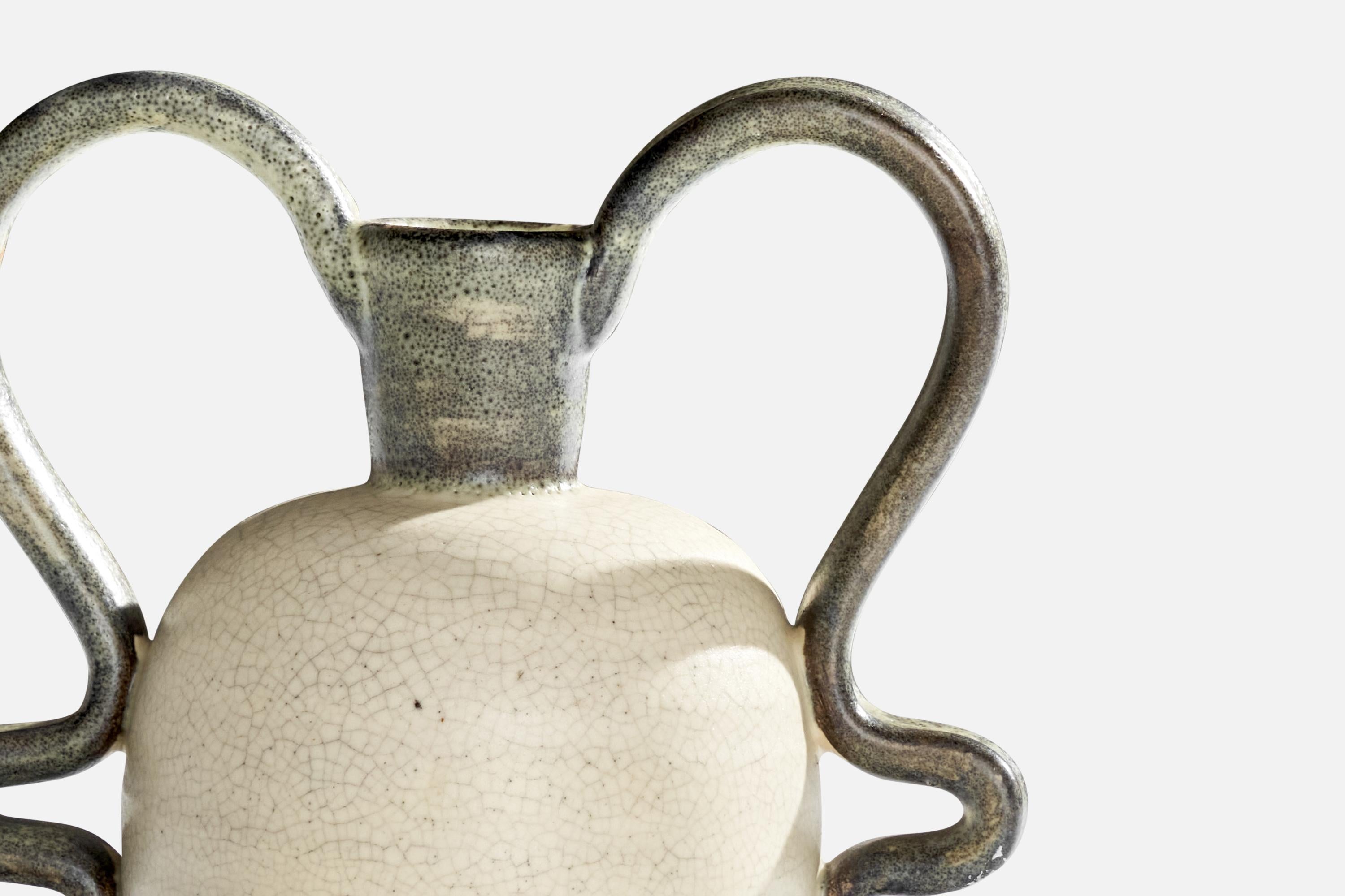 Mid-20th Century Eva Jancke-Björk, Vase, Ceramic, Sweden, 1940s For Sale