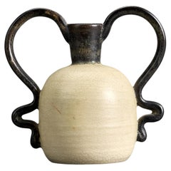 Eva Jancke Björk, Vase, Steingut, Bo Fajans, Schweden, 1940er Jahre