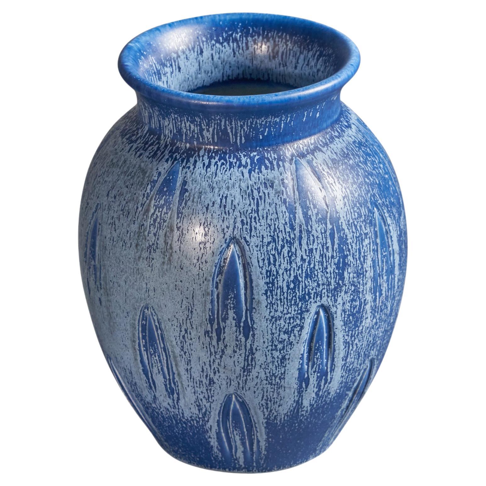 Eva Jancke-Björk, Vase, Steingut, Schweden, 1940er Jahre im Angebot