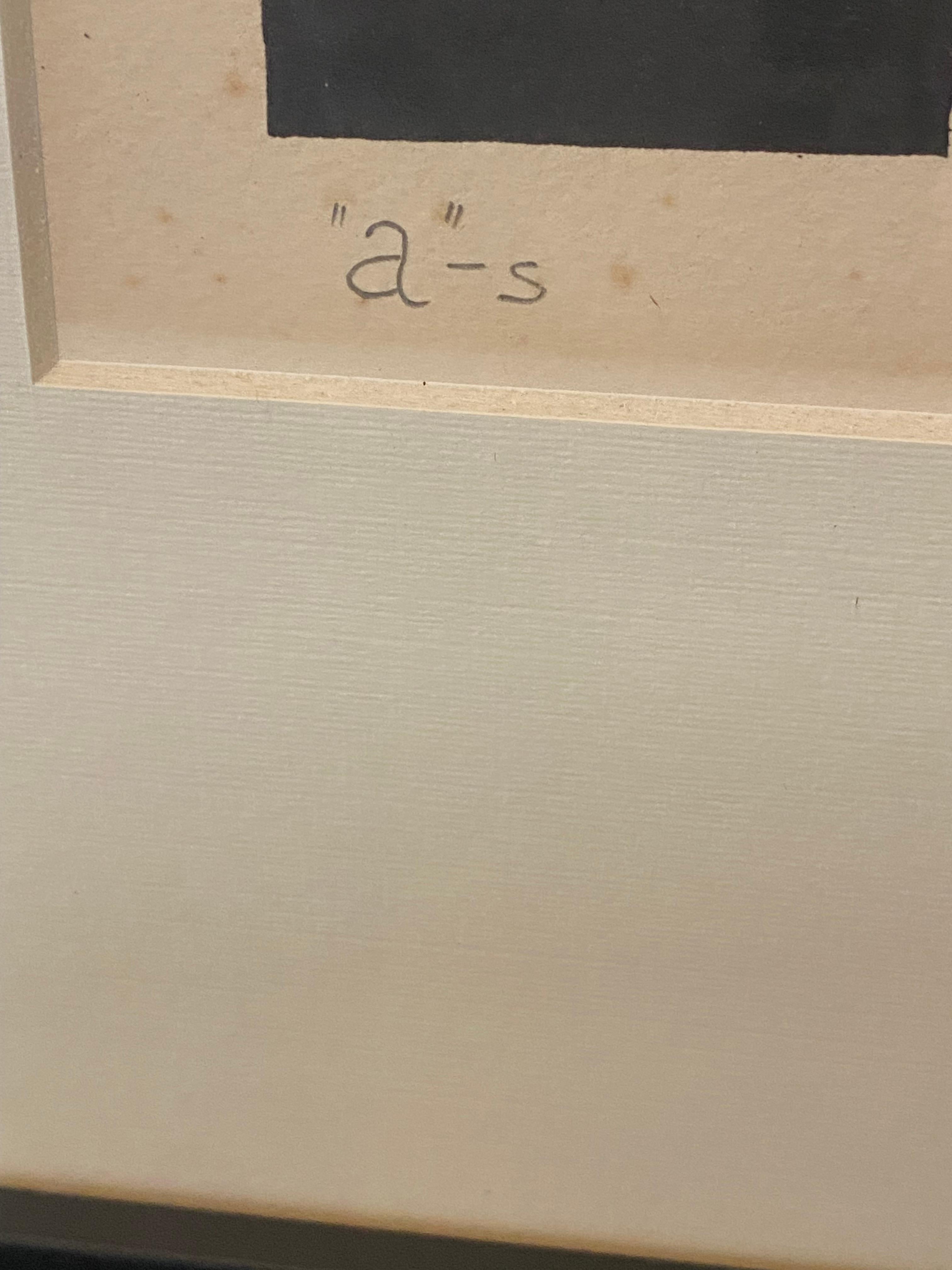 Litografía geométrica en blanco y negro de Eva Kolosvary-Stupler en venta 3