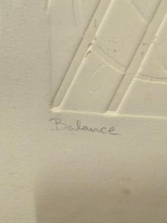 Gran abstracto geométrico oxidado incrustado de Eva Koloswary