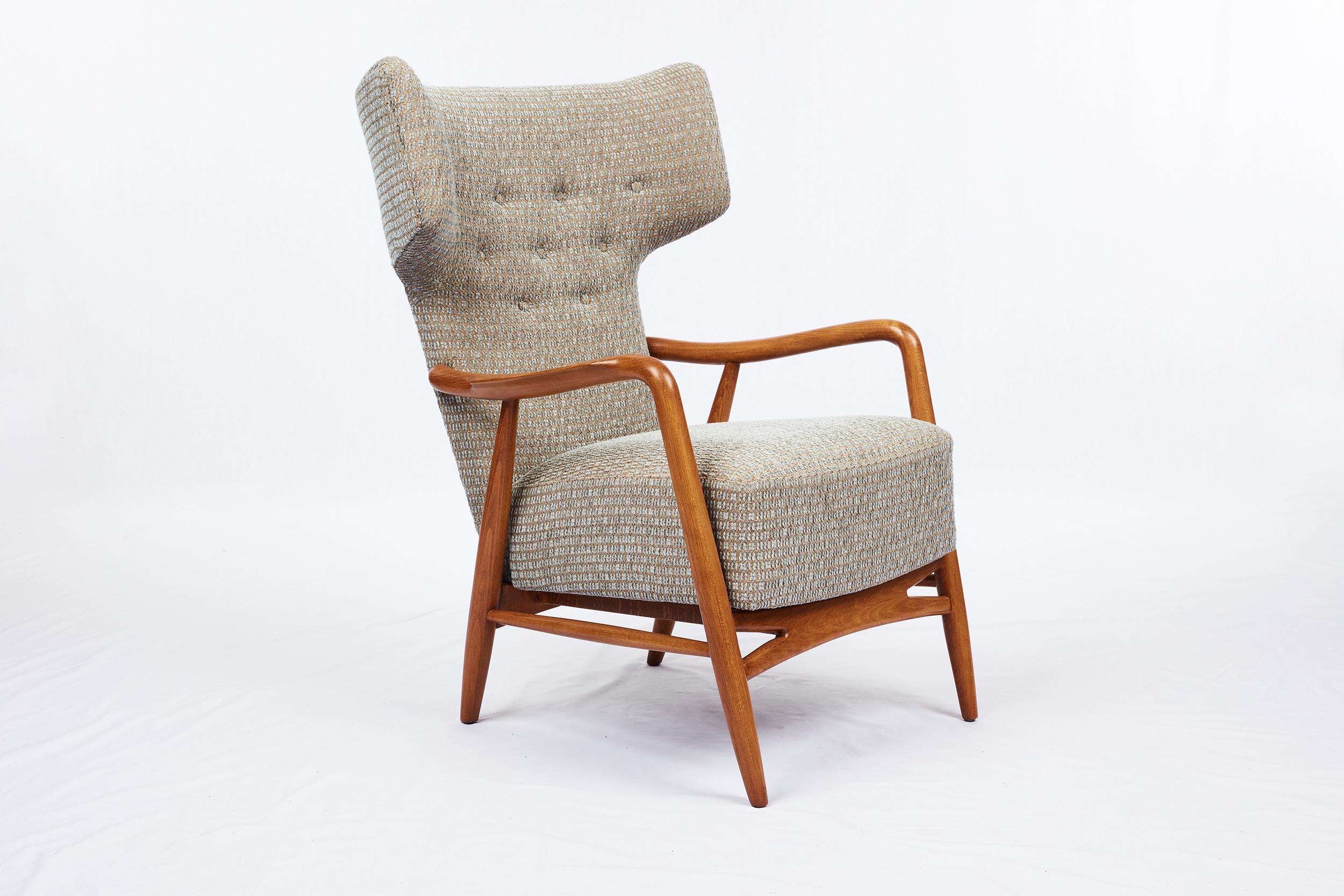 Danish Eva Koppel Wingback Lounge Chair
