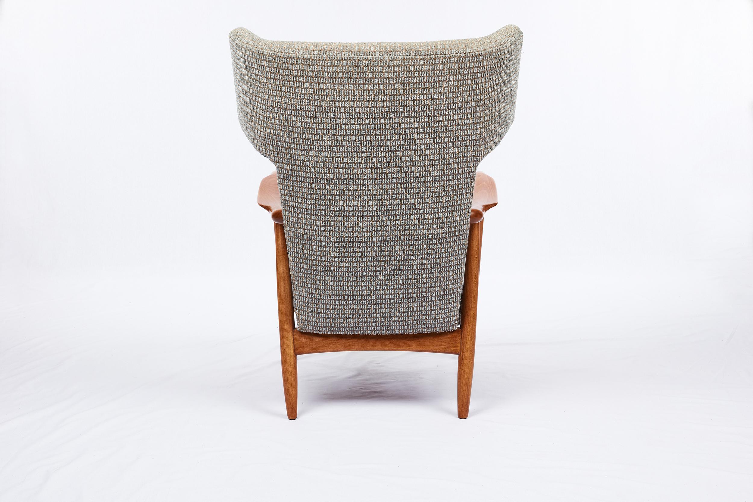 Fabric Eva Koppel Wingback Lounge Chair