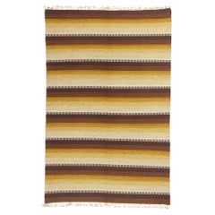 Tapis scandinave en röllakan tissé à plat de style moderne Eva-Lisa Nordin des années 1960