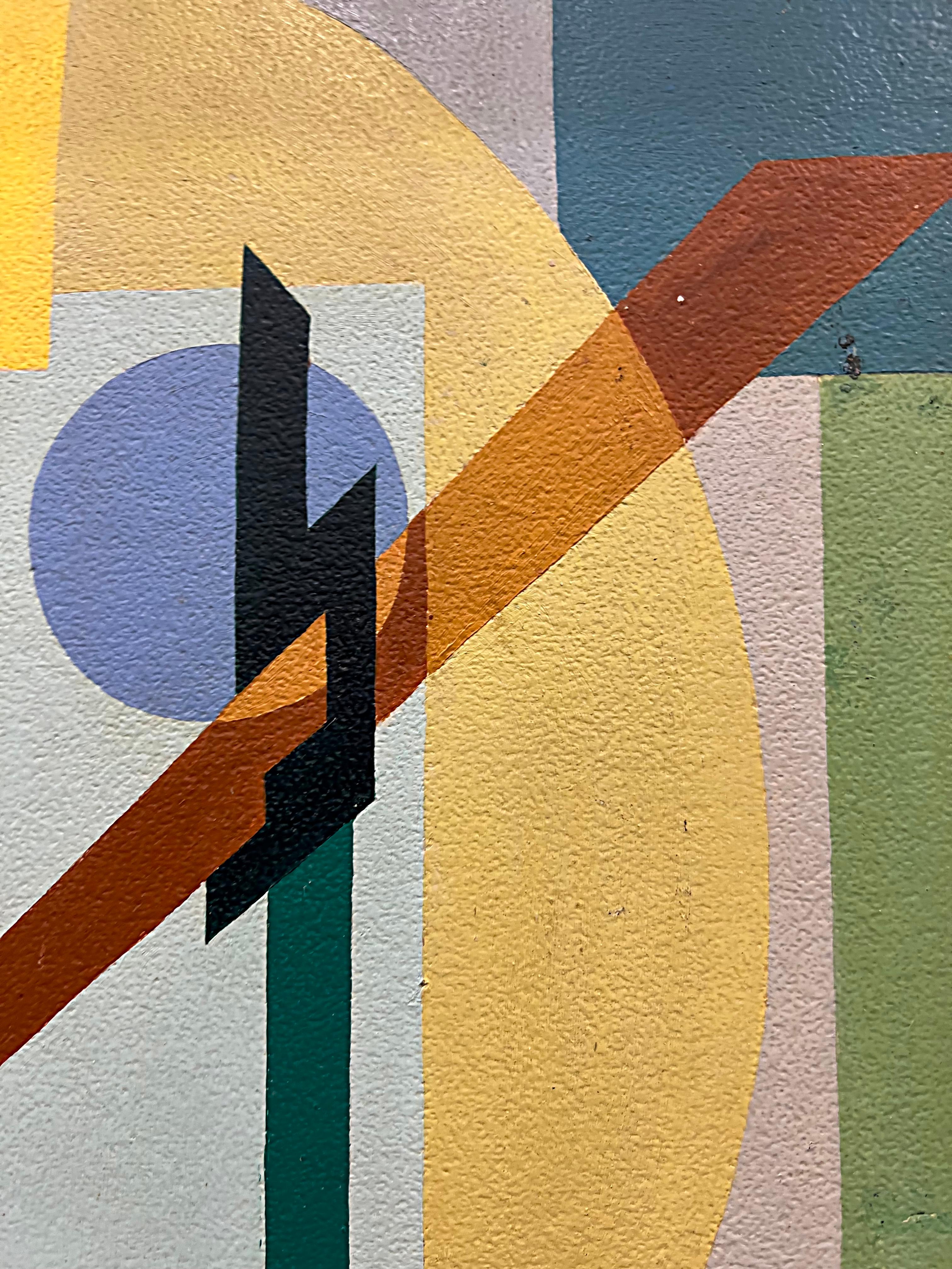 Eva Lucille Kirchner Mid-Century Modern Abstract Painting In Good Condition In Miami, FL