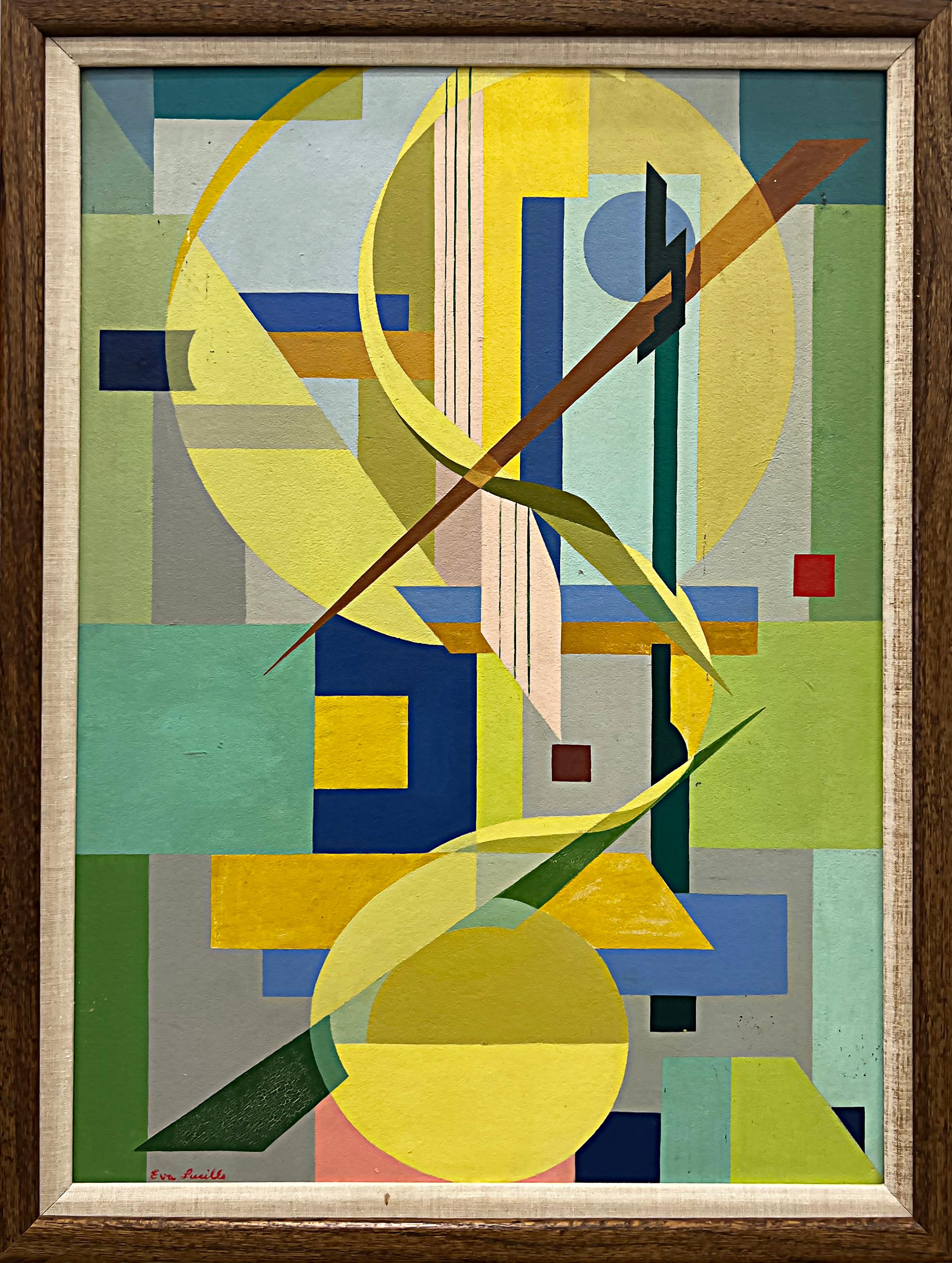 Eva Lucille Kirchner Mid-Century Modern Abstract Painting 1