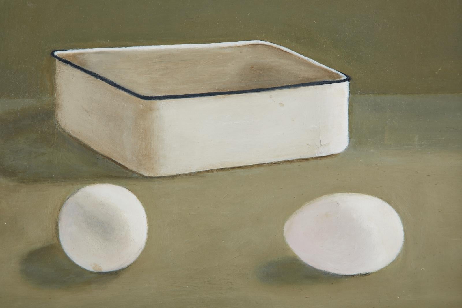 Eva Marinelli Martino White Porcelain Oil Canvas Painting 9