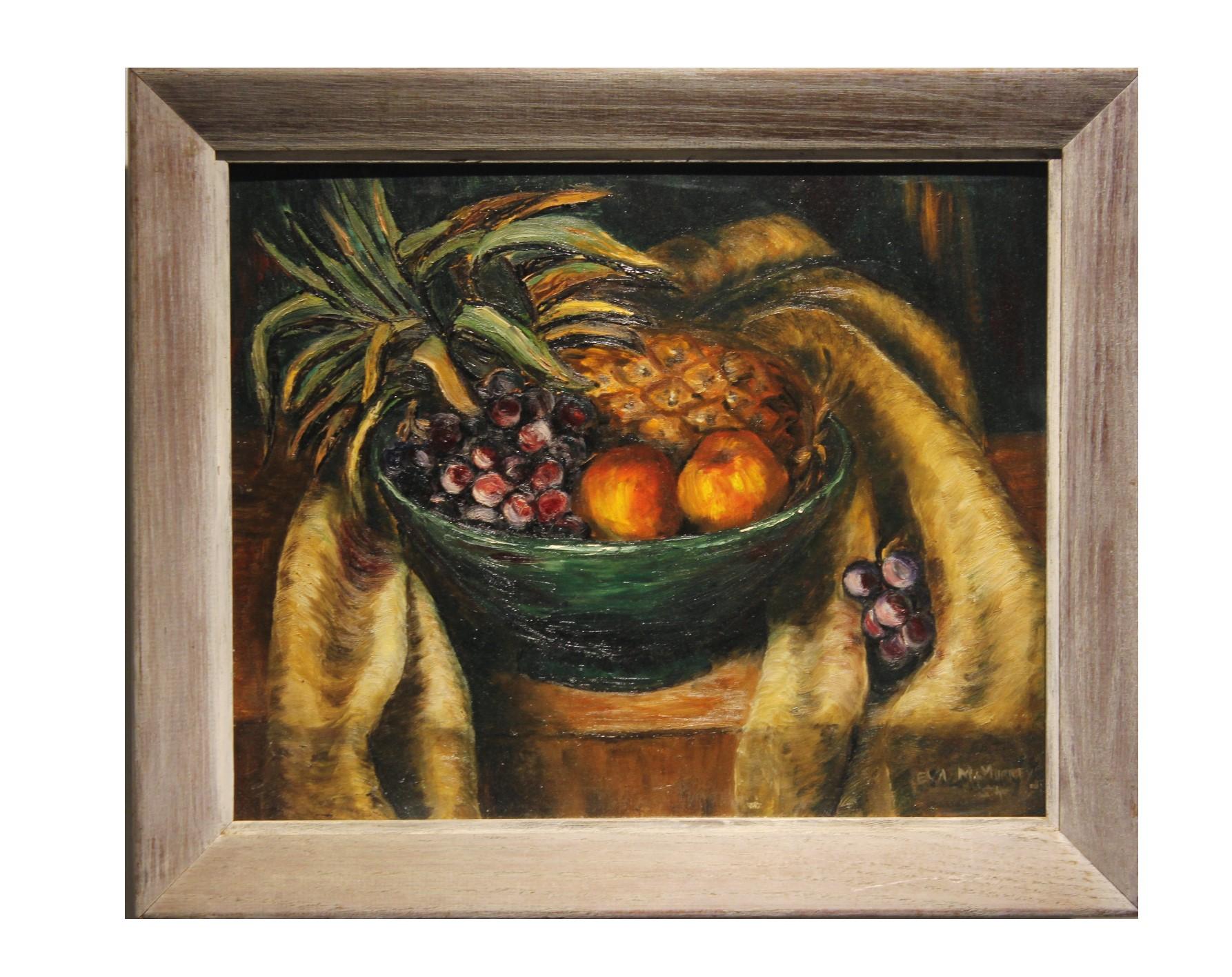 Eva McMurrey Still-Life Painting - Fruit Basket Still Life