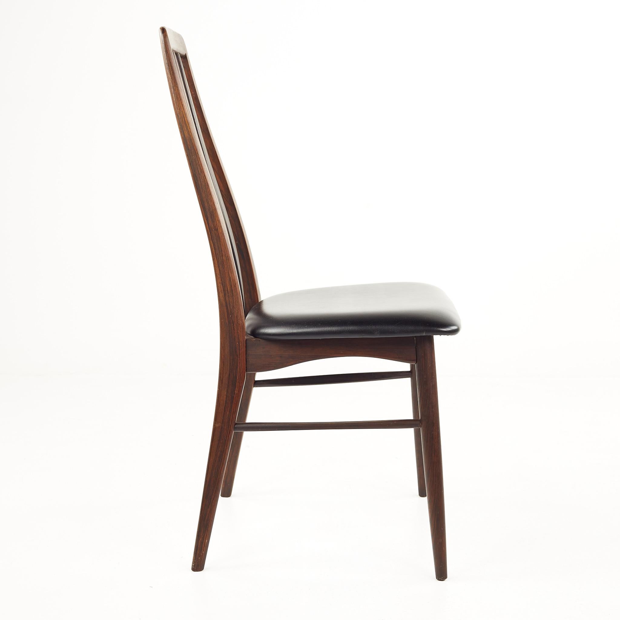 Niels Koefoed Eva Mid Century Danish Rosewood Dining Chairs - Set of 8 1