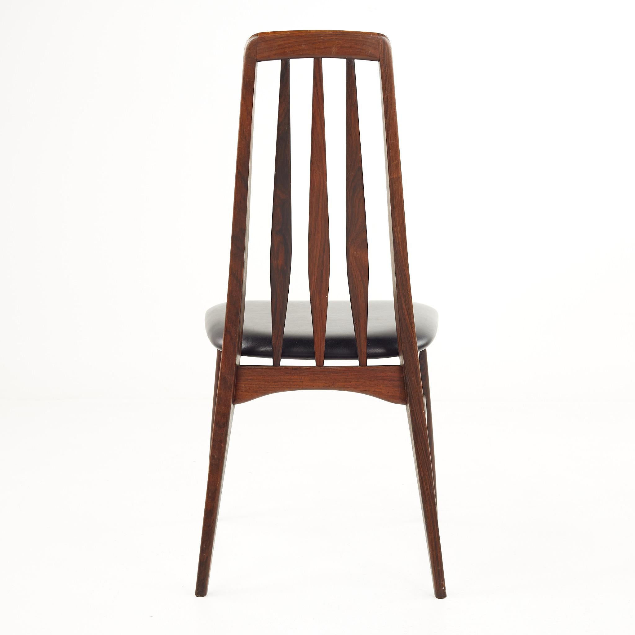 Niels Koefoed Eva Mid Century Danish Rosewood Dining Chairs - Set of 8 2