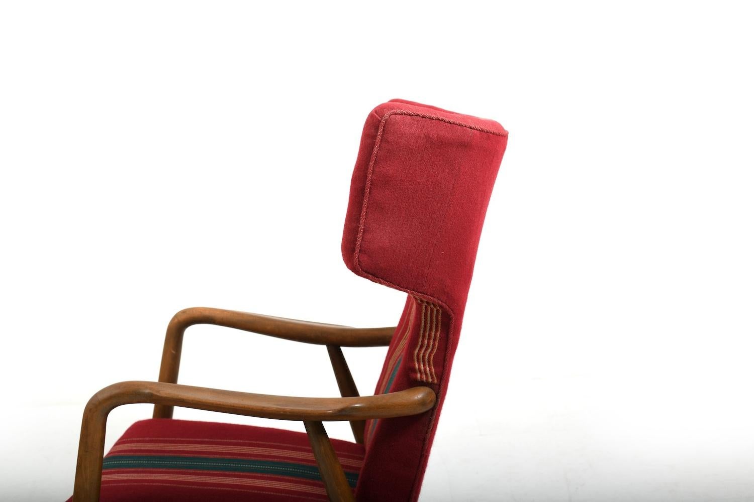 Eva & Nils Koppel Wingback Lounge Chair 1947 In Good Condition For Sale In Handewitt, DE
