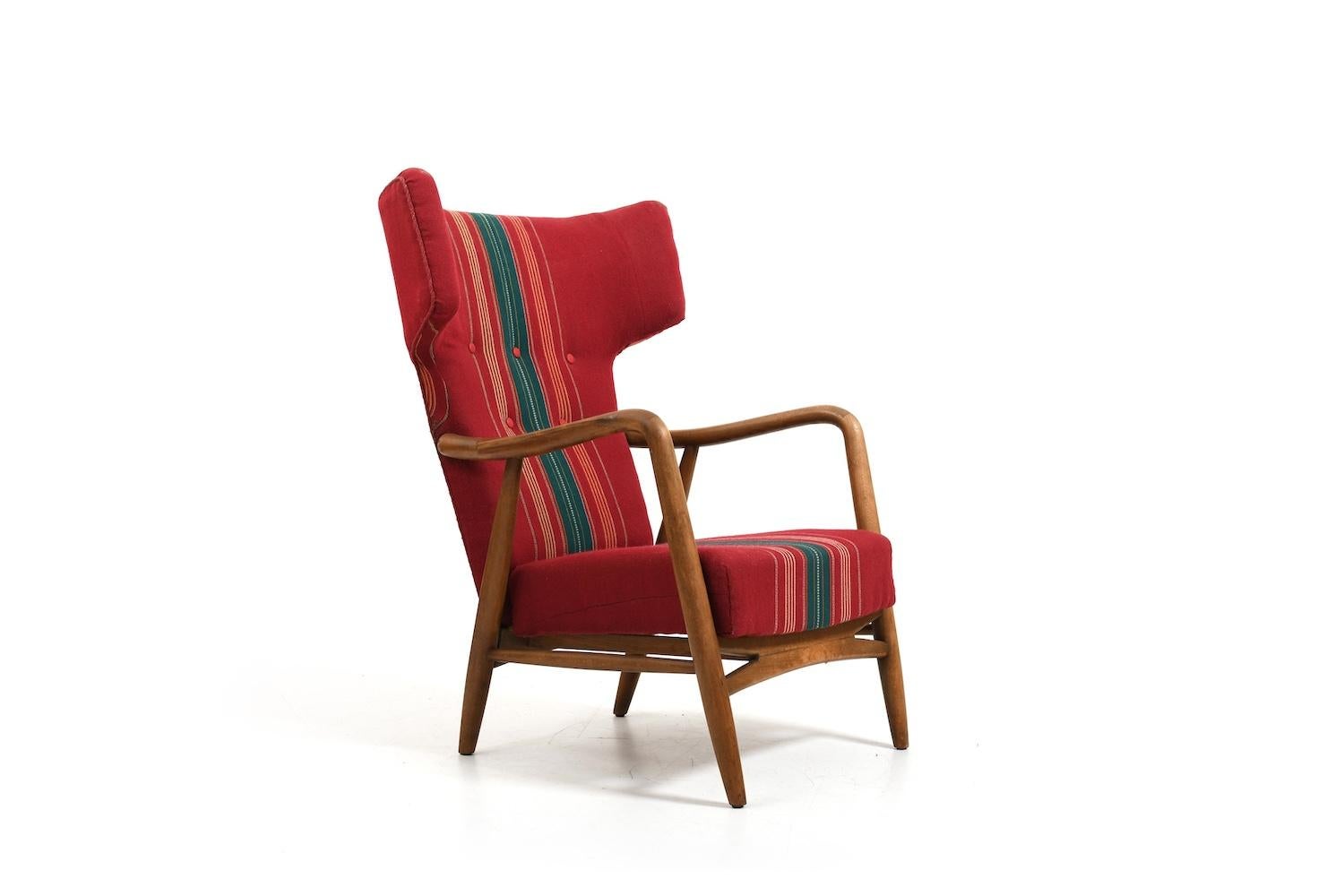 Eva & Nils Koppel Wingback Lounge Chair 1947 For Sale 1