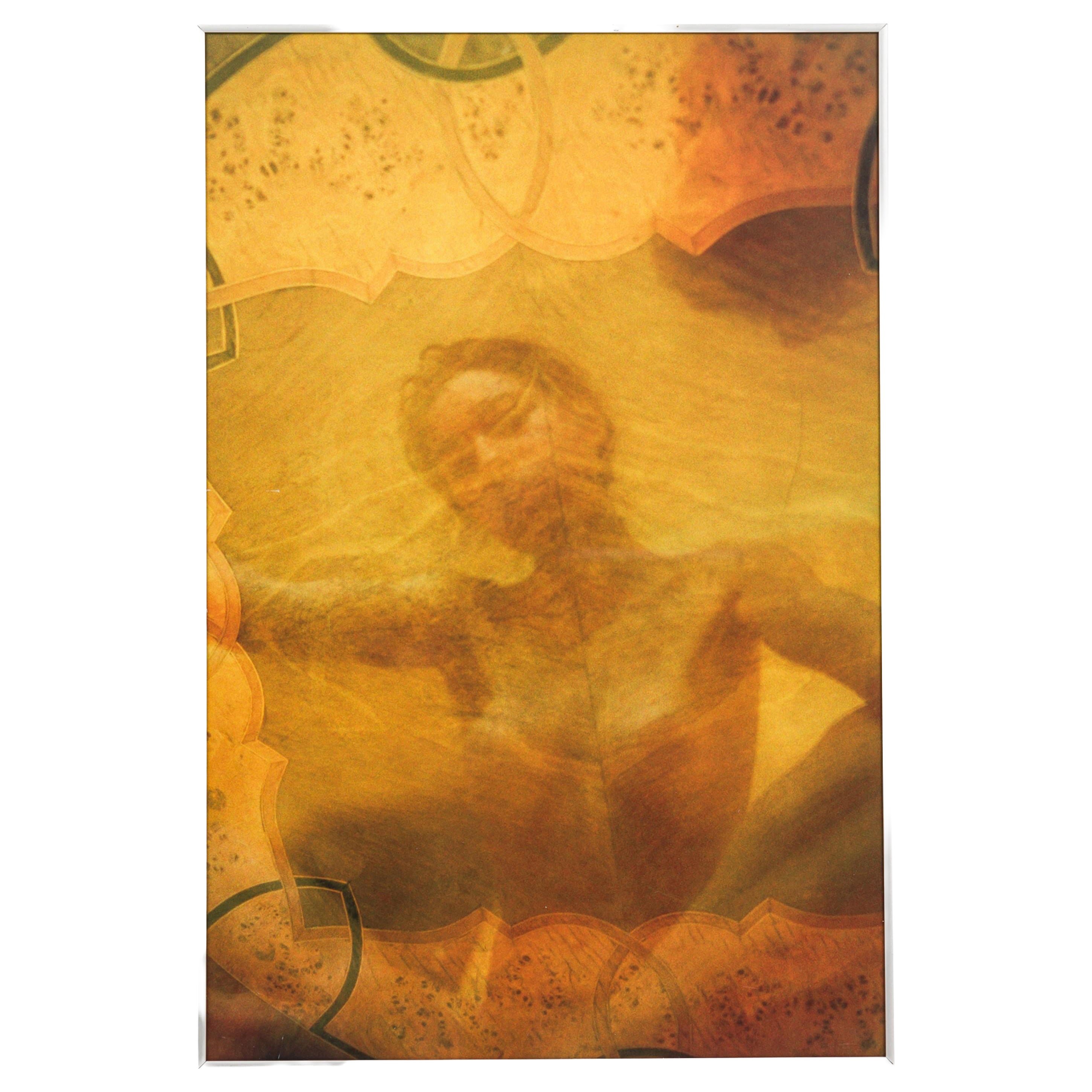 Eva Petric Contemporary Abstract Mixed Media Artwork, Titled: "Solar Cell"