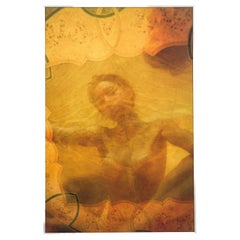 Eva Petric Contemporary Abstract Mixed Media Artwork, Titled: "Solar Cell"