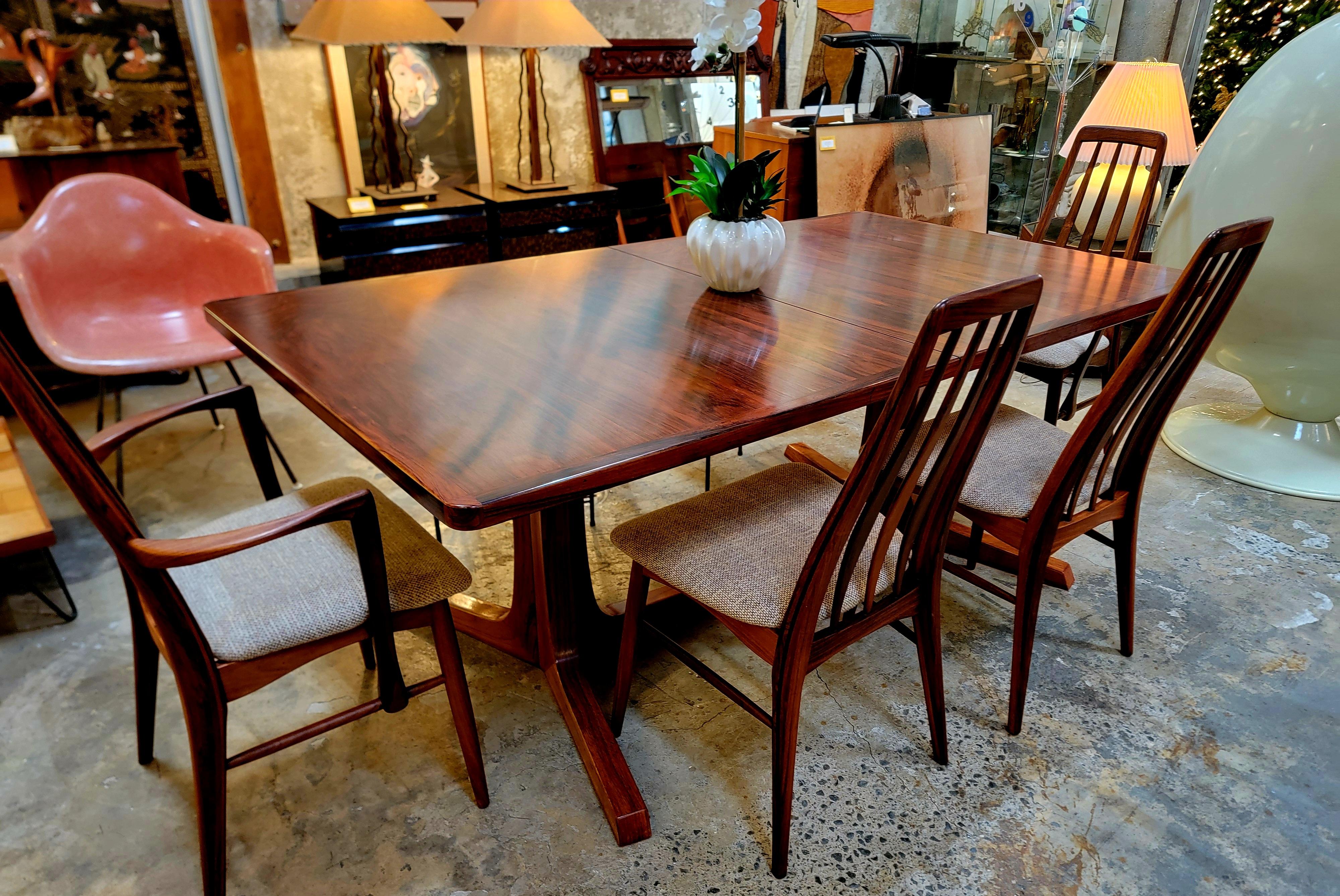 Chaises de salle à manger Eva en palissandre par Niels Koefoed pour Koefoeds Hornslet, Danemark Ensemble 4 en vente 8