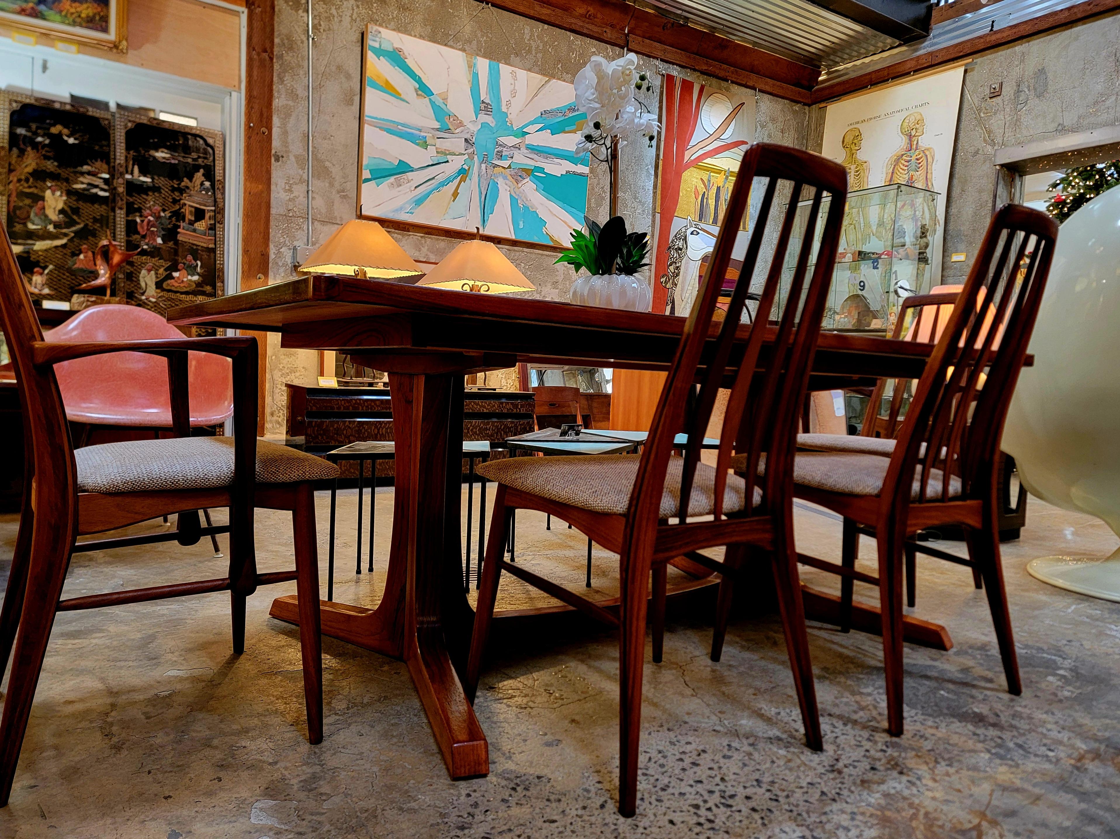 Chaises de salle à manger Eva en palissandre par Niels Koefoed pour Koefoeds Hornslet, Danemark Ensemble 4 en vente 9