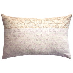 Eva Rust & Pink Hand Embroidered Modern Geometric Throw Pillow Cover