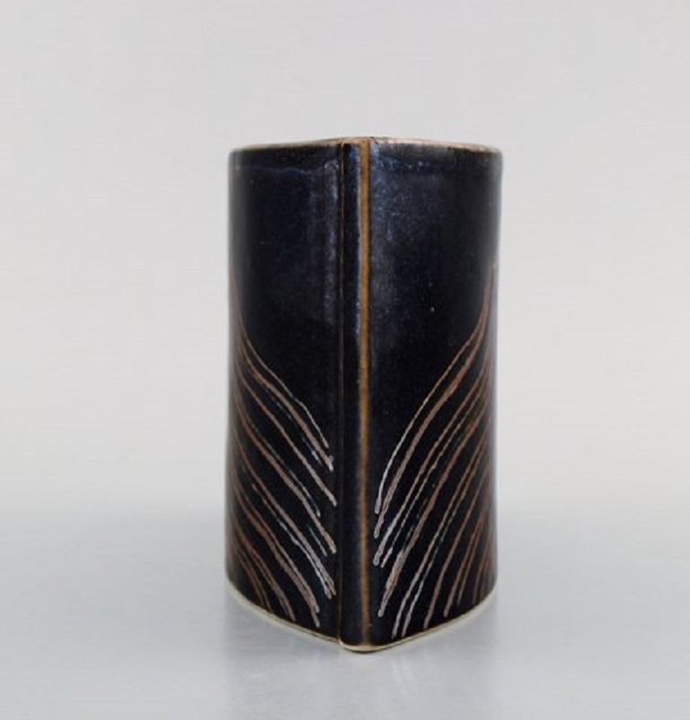 Eva Stæhr-Nielsen für Royal Copenhagen:: Vase aus glasierter Keramik:: um 1970 im Angebot 1