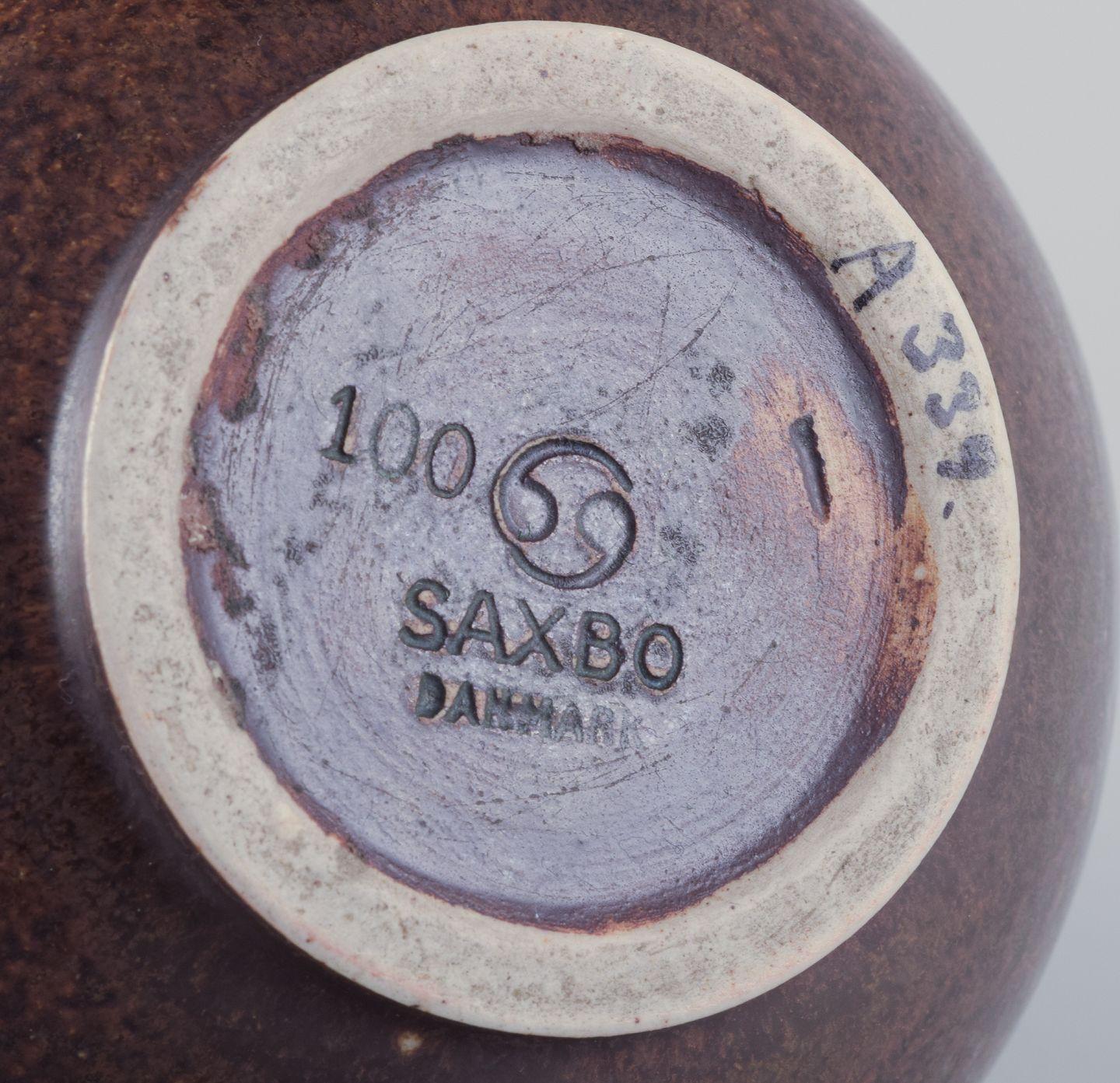 20ième siècle Eva Stæhr Nielsen pour Saxbo, céramiste danoise. Rare cruche 