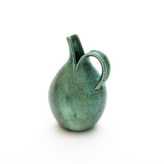 Eva Stæhr Nielsen para Saxbo Jarra de gres "Spaltekanden" verde partida