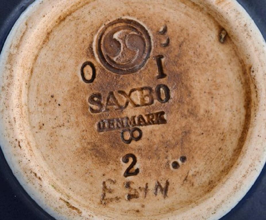 Eva Stæhr-nielsen for Saxbo, Teapot in Glazed Ceramics with Handle in Wicker For Sale 1